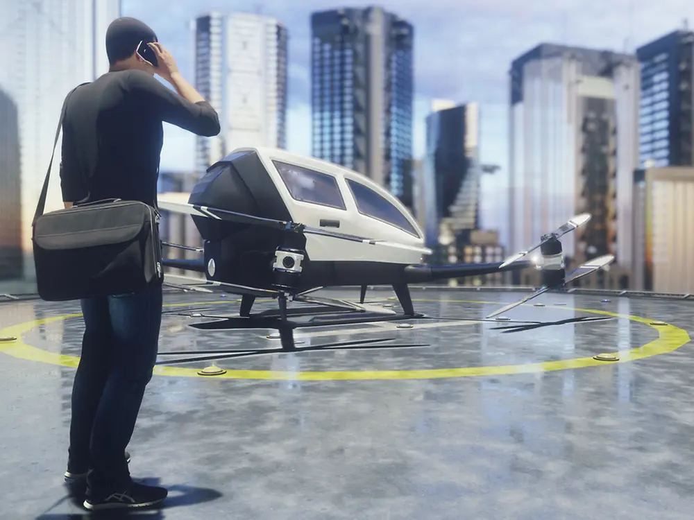 Flying taxi port