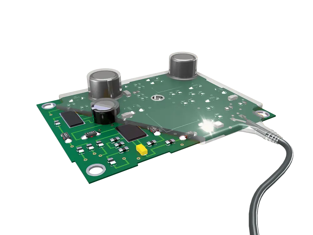 Low pressure molding is used to encapsulate PCBs used in medical diagnostic and monitoring devices to protect them from moisture, temperature and chemicals.