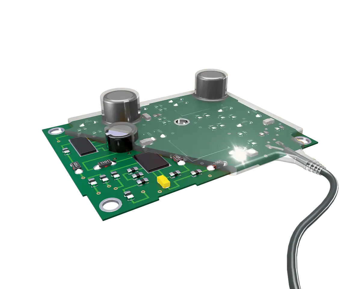 Low pressure molding is used to encapsulate PCBs used in medical diagnostic and monitoring devices to protect them from moisture, temperature and chemicals.