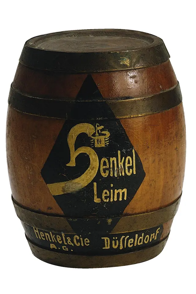 A barrel with the label 