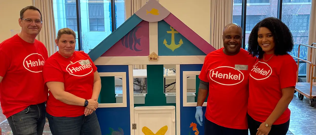 Henkel employees partner with Habitat for Humanity to help children in need.