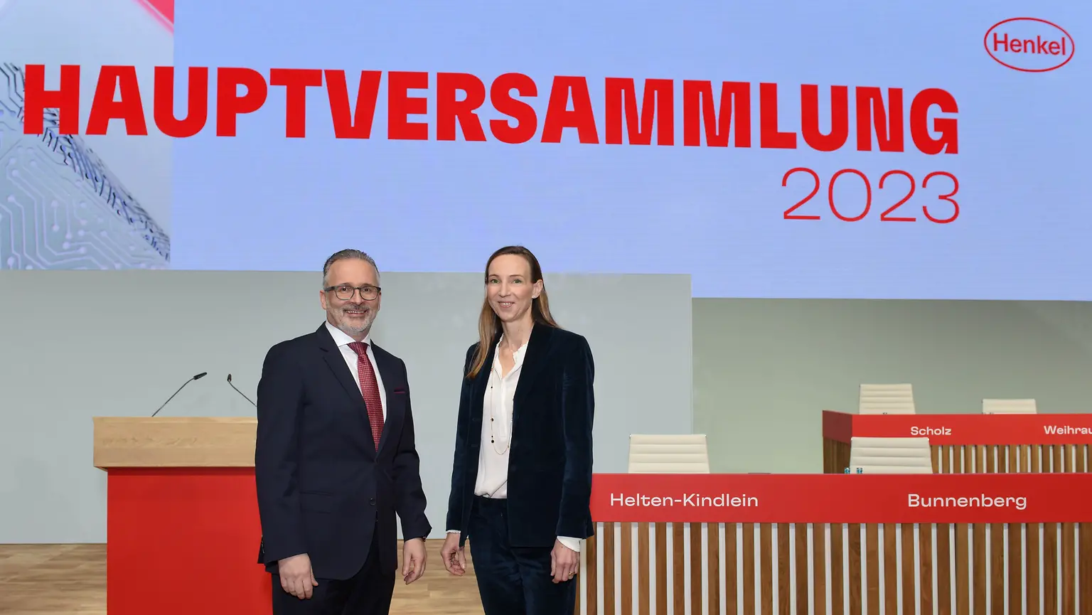 
Carsten Knobel, Chairman of the Henkel Management Board, and Dr. Simone Bagel-Trah, Chairwoman of the Supervisory Board and Shareholders’ Committee