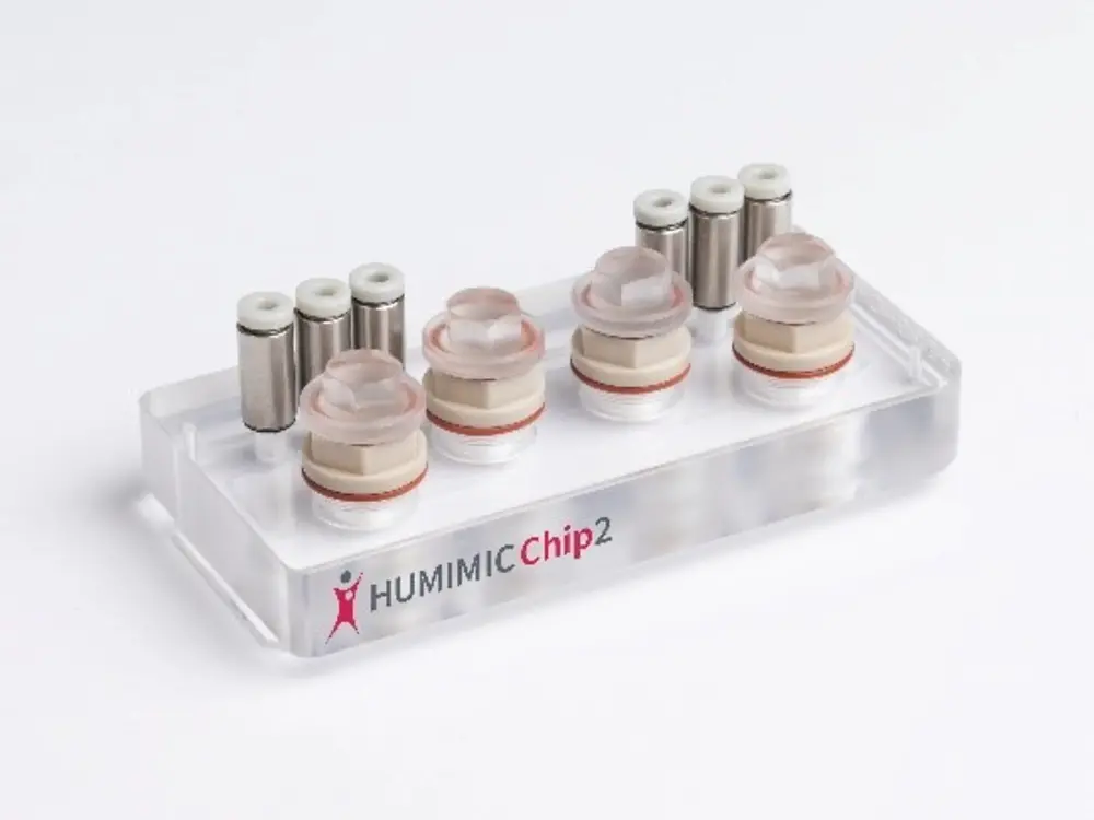 
The HUMIMIC skin-liver Chip2