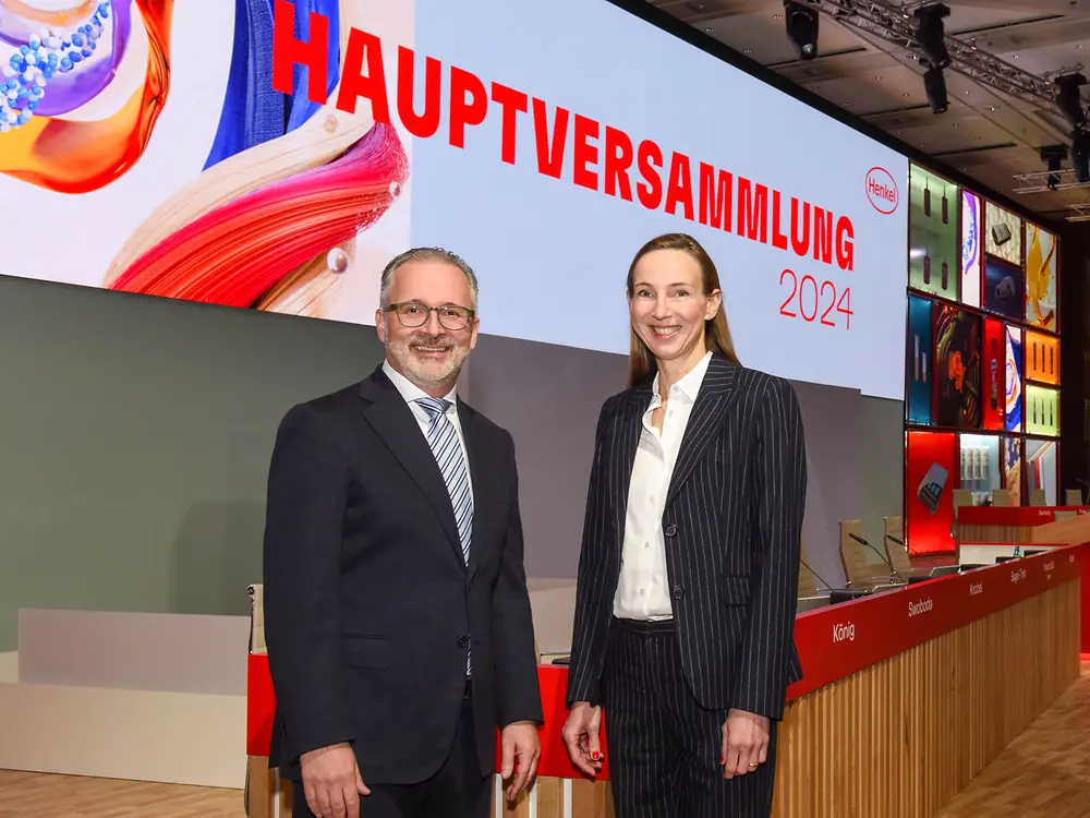 
Carsten Knobel, Chairman of the Henkel Management Board, and Dr. Simone Bagel-Trah, Chairwoman of the Supervisory Board and Shareholders’ Committee