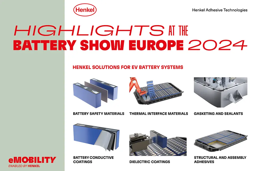 
Henkel applications at the Battery Show Europe 2024