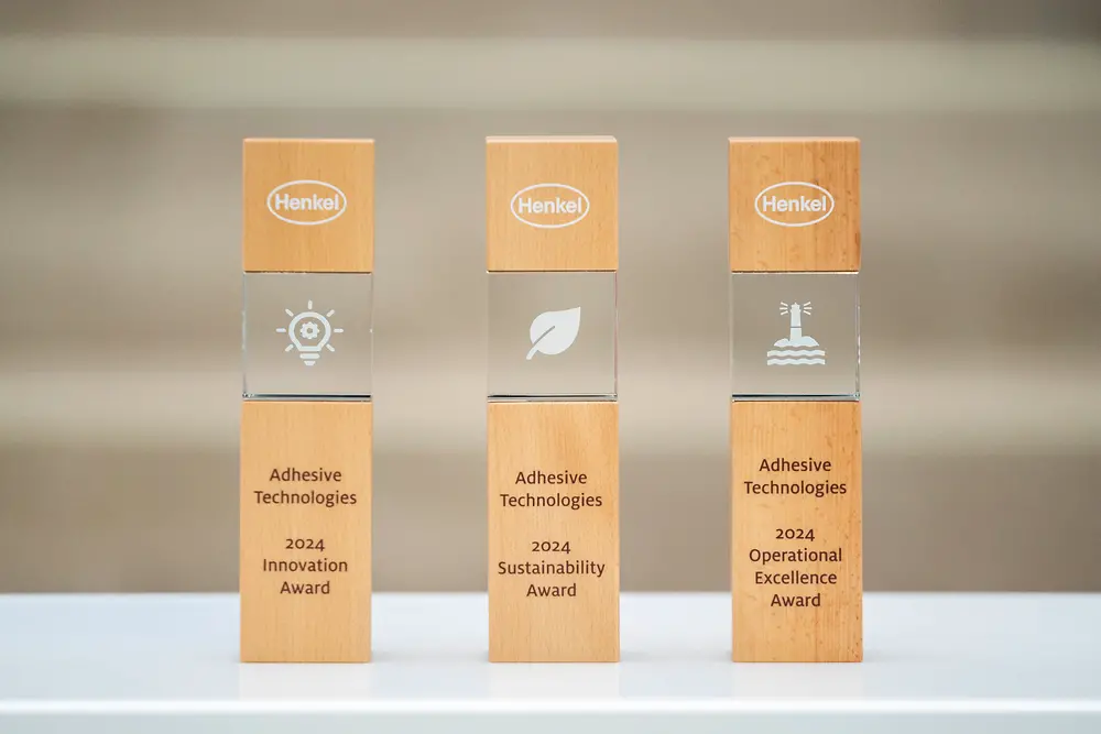 
Henkel Adhesive Technologies has granted its Supplier Awards 2024 to BASF (Sustainability) and Wanhua (Innovation & Operational Excellence). 