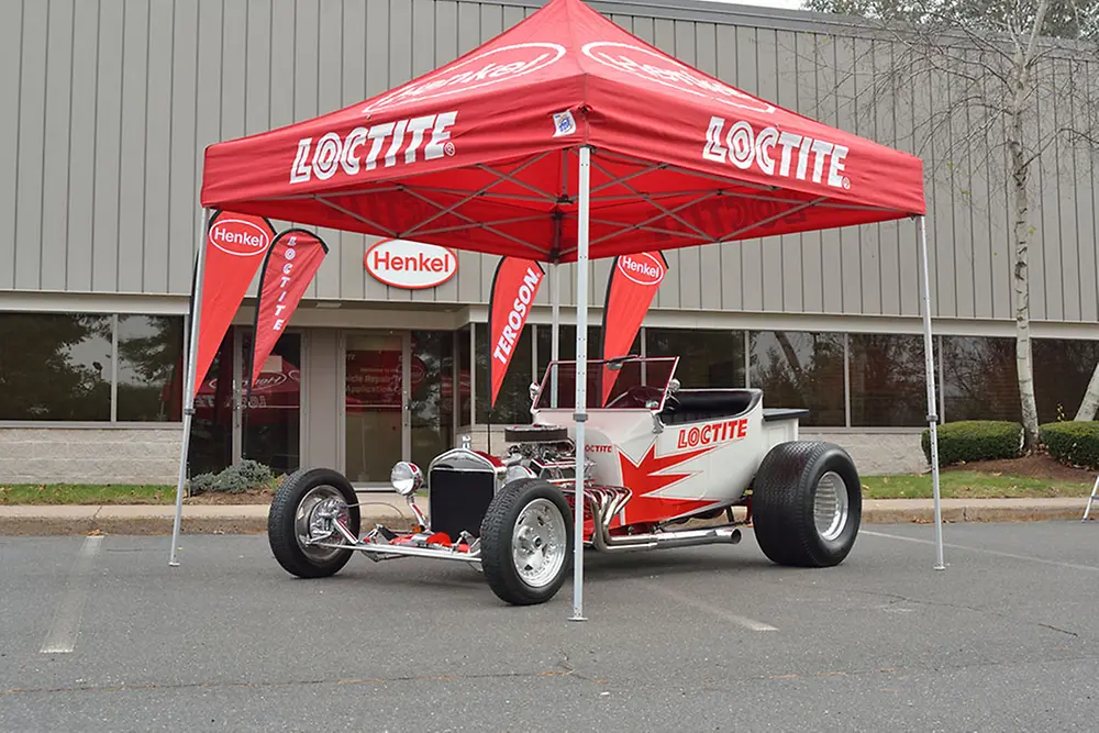 Henkel’s LOCTITE car was a key attraction at the grand opening of the VRM Training and Application Center.