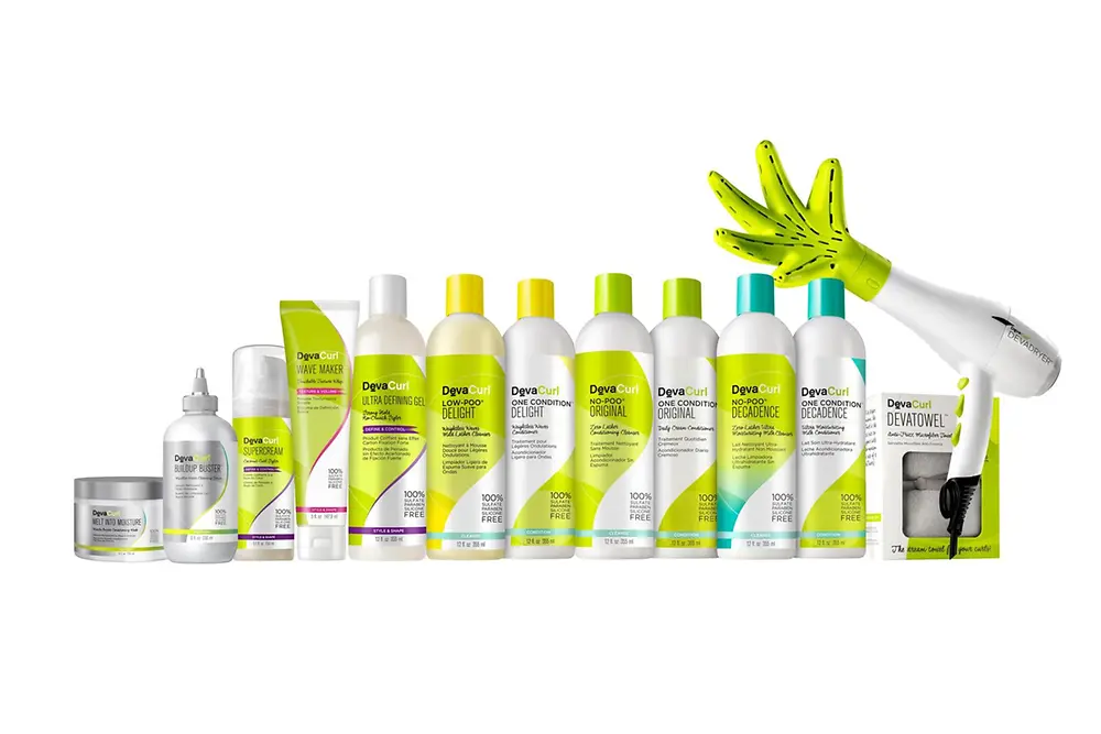 DevaCurl’s product range includes cleansers, conditioners, styling products, styling accessories, and treatments.